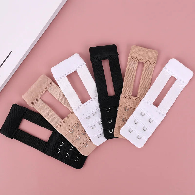 3Pcs Bra Extension Strap Extenders for Women Adjustable Belt Buckle Elastic 3 Row Hook Lengthen Expander Intimate Accessories Viralgem Store