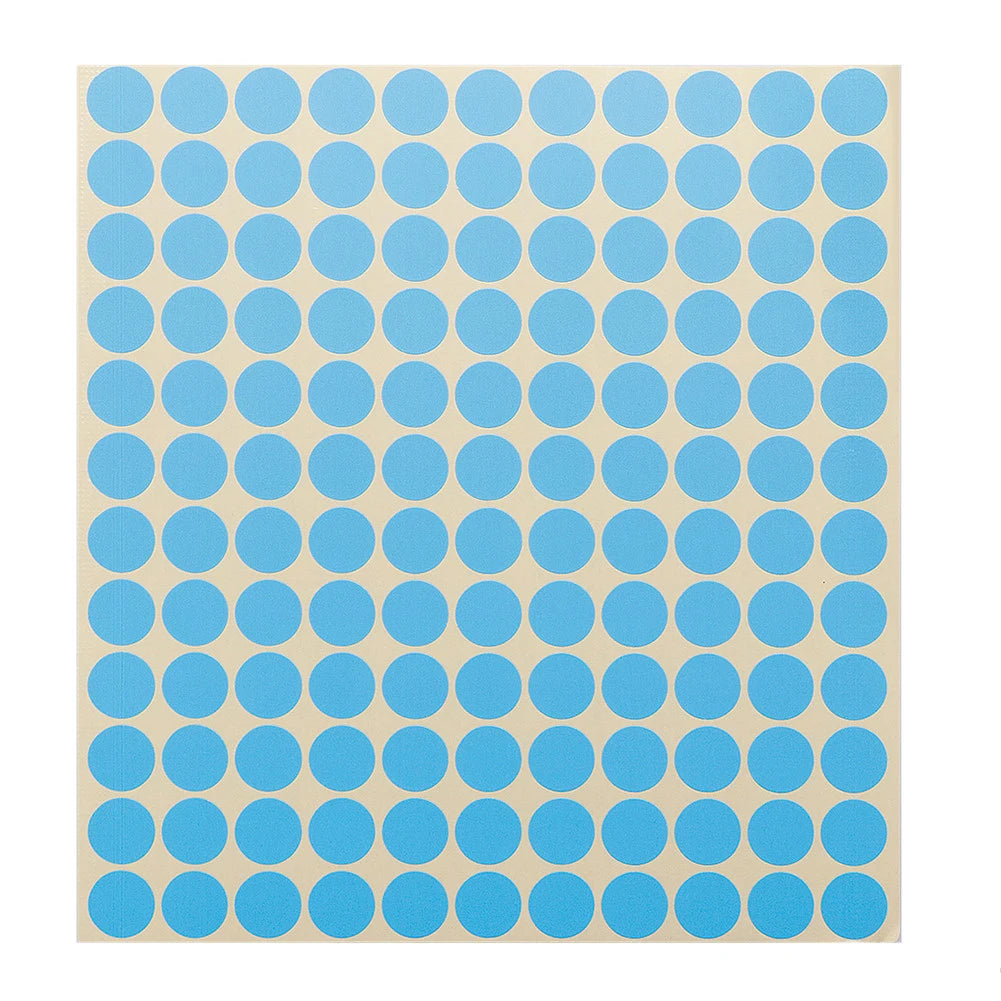 1 Sheet of 132 Blank Round Stickers Labels for Essential Oil Bottle Cap Lid Water Resistant 7 Color Sticker 13mm DIY