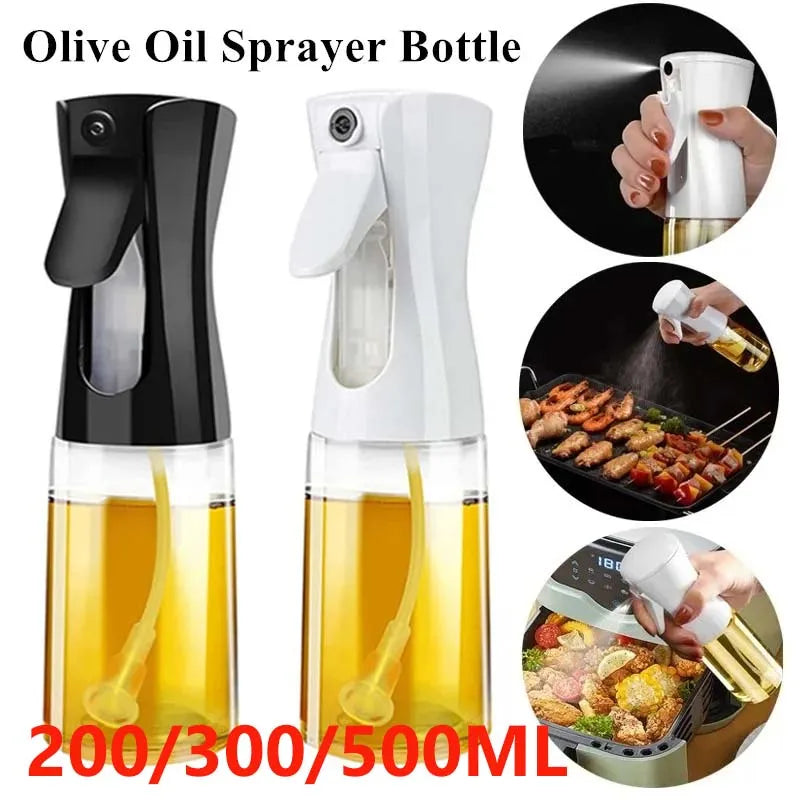 300ML Olive Oil Spray Bottle Kitchen Soy Sauce Vinegar Seasoning Container Dispenser for Camping BBQ Roasting Cooking Salad