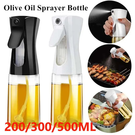 300ML Olive Oil Spray Bottle Kitchen Soy Sauce Vinegar Seasoning Container Dispenser for Camping BBQ Roasting Cooking Salad