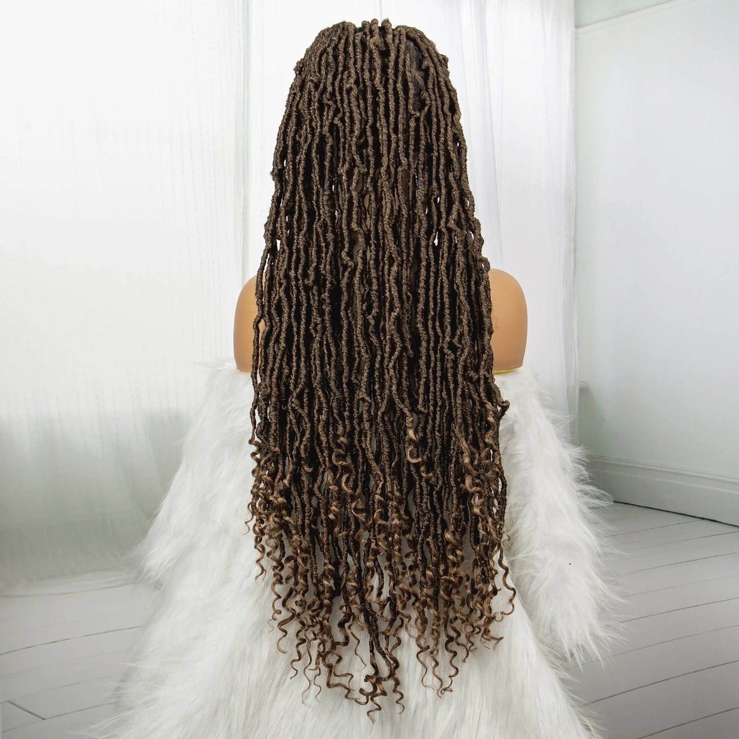 Synthetic Dreadlock Braided Wigs with Baby Hair Full Lace Braids Wigs Knotless Wigs Lace Wigs for Women Twisted Braids Wig