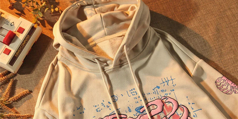 Y2K Pink Skeleton Hoodies Women Autumn Streetwear pullover Goth  Sweatshirts Harajuku Grunge Oversized Winter Hoodies Female