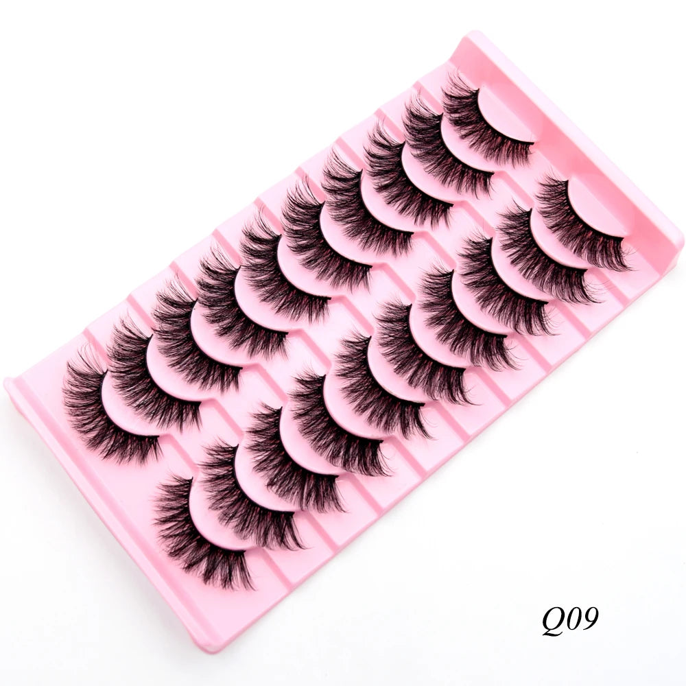 Visofree 3/10 Pairs Faux Mink Lashes Make Up Eyelashes Thick False Cils Natural Eyelash Extension Hand Made Fake Eyelashes Q03