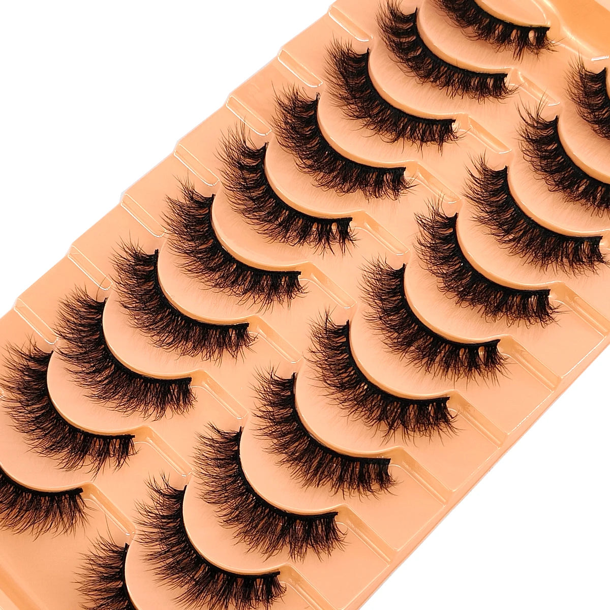 10 Pairs 3D Faux Mink Lashes Fluffy Soft Beauty Wispy Natural Short False Eyelashes Curly lashes Makeup Classic Thick eyelashes