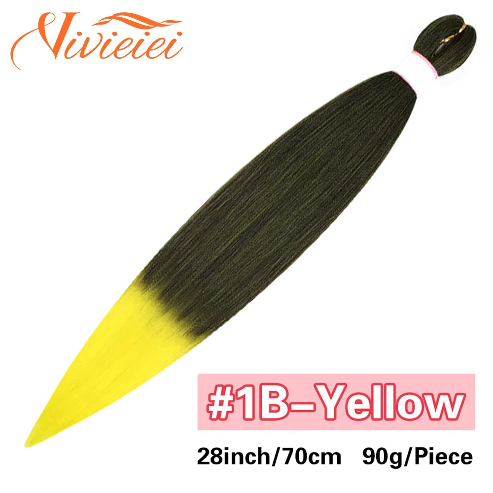 Synthetic Jumbo Braids Hair Extensions 28 Inch Braiding Hair Pre Stretched Orange Green White Blue Red Pink Purple Braids Viralgem Store