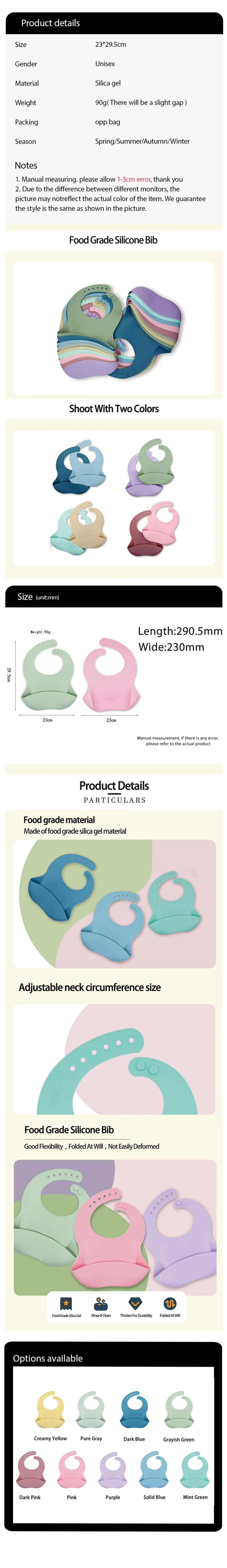 Waterproof Baby Bibs Baby Stuff Cute Cartoon Animal Printed Kids Bib Girl Boy Adjustable Soft Silicone Bib Baby Feeding Stuff Viralgem Store