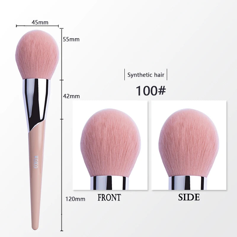 100# Large Powder Make Up Brush Big Powder Bronzer Brush Fluffy Pink Synthetic Hair Face Contour Bronzer Powder Makeup Tool Viralgem Store