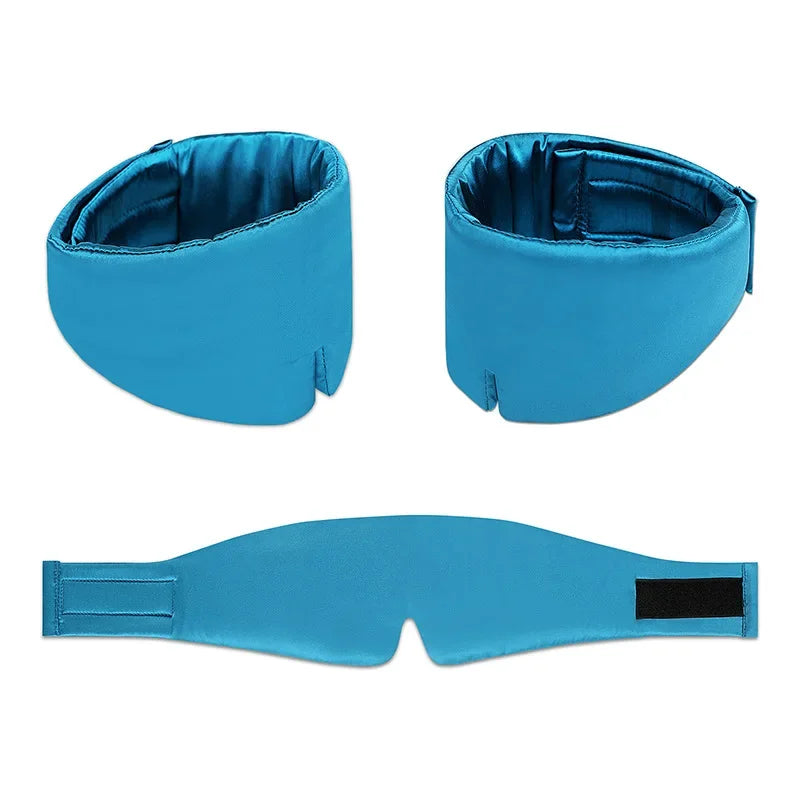 3D Memory Real Silk Sleep Mask Patches Face Sleeping Mask Eyeshade Shading Breathable Eye Mask Sleep Aid Anti Snore Eye Patch Viralgem Store