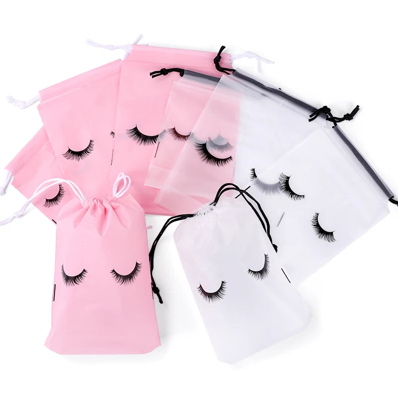 20Pcs Eyelashes Make Up Bag Reusable Aftercare Bags Toiletry Lipstick Travel Pouch Lash Extension Supplies Cosmetic Makeup Tools