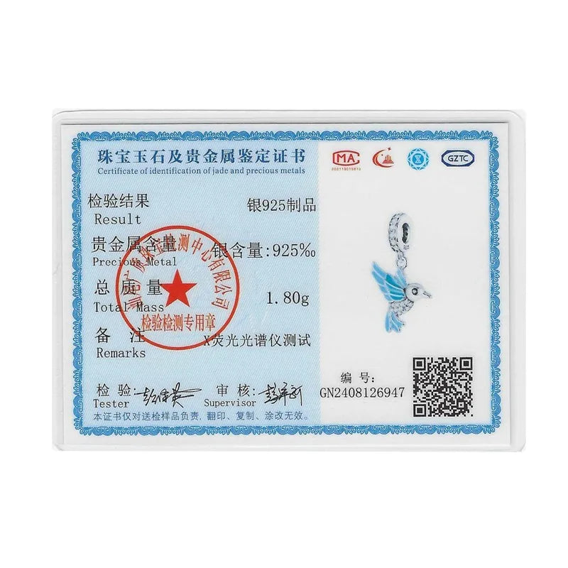 100% 925 Silver Parrot Hummingbird Owl Birds Fashion Design Charms Beads 3mm DIY Fine Jewelry Gifts Making Viralgem Store