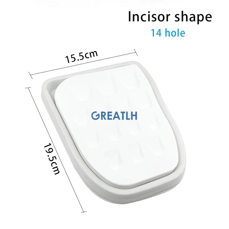 1pcs Dental Lab Mixing Watering Moisturizing Plate Ceramic Palette with Transparent Cover 12/24/36 Slot Dental Supplies Viralgem Store