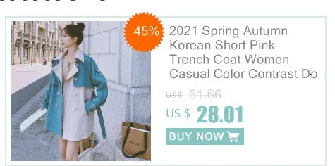 2024 Autumn Korean Mid-length Trench Coat Women Fashion Contrast Color Patchwork Spring Windbreaker Coat Female Windproof Jacket Viralgem Store