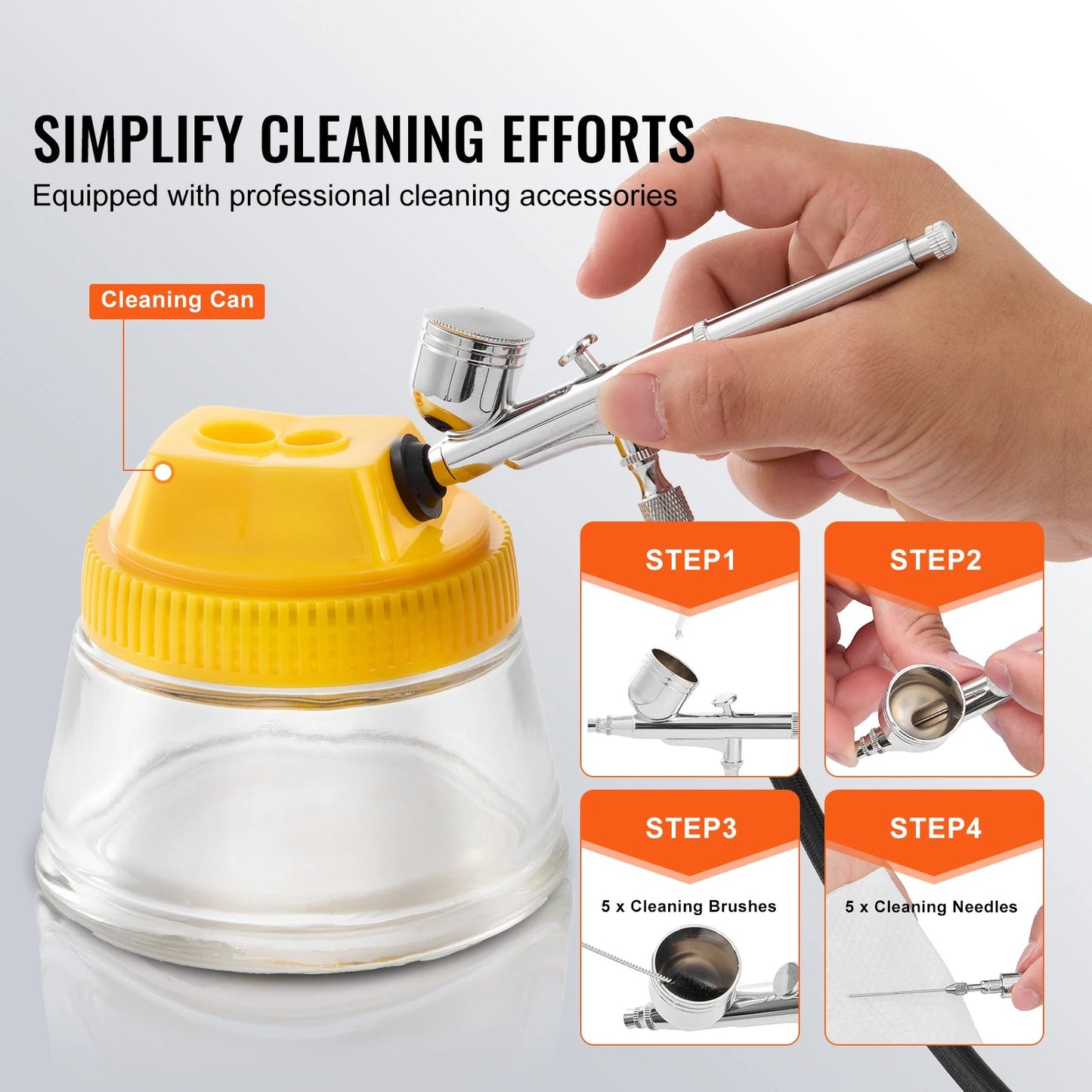 SucceBuy Airbrush Kit Dual Fan Air Compressor Professional Airbrushing System Kit Airbrushes Mixing Wheel Cleaning Brush Set Viralgem Store