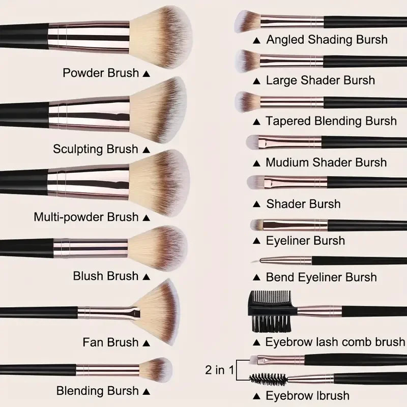 3-20PCS Makeup Brushes Set Soft Fluffy Eyeshadow Foundation Concealer Blending Blush Brush Kabuki Professional Women Beauty Tool Viralgem Store
