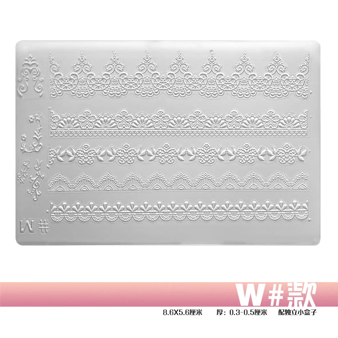 1pc Sweater Knitting Lace 3D Acrylic Mold Nail Art Decoration Nails DIY Design Silicone  Nail Art Template Nail  Mold