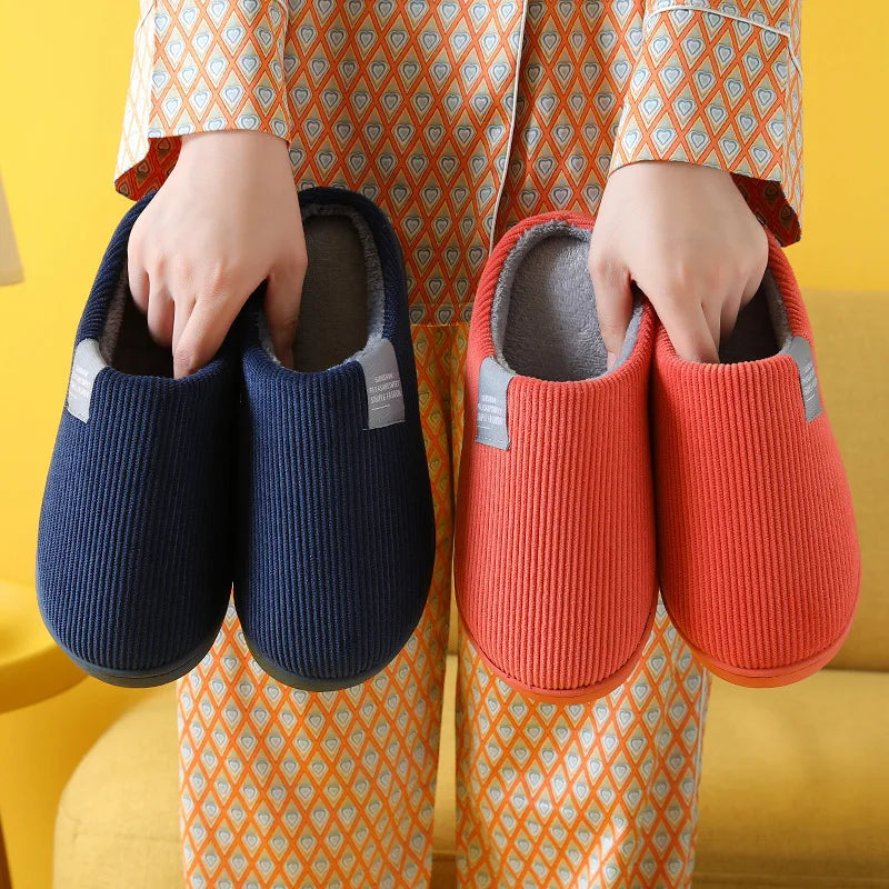 Women's Men's Thick Soft Bottom Home Slippers Household Plush Slippers Anti-slip Thermal Slippers Indoor Winter Viralgem Store