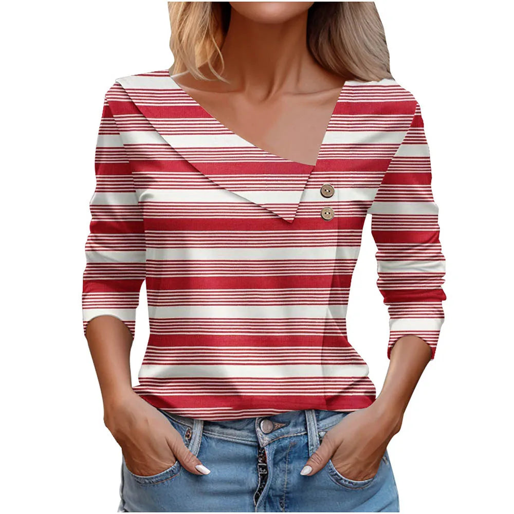 T Shirt For Women Fashion Long Sleeve Top White Floral Print Shirts And Blouses Autumn Winter Clothes For Women 2024 Viralgem Store