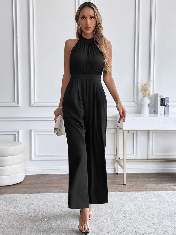 Spring Women's Jumpsuits New Streetwear Fashion Casual Slim Club Party Jumpsuits Sexy Black Sleeveless Female Elegant Clothing Viralgem Store