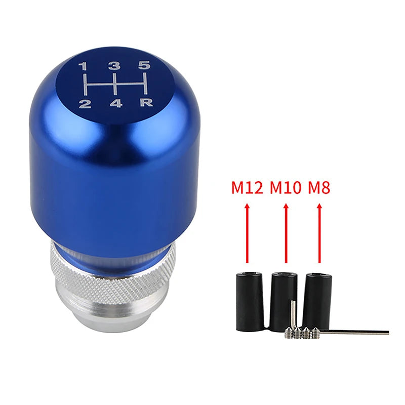 Universal Car Gear Shift Knob Gear Stick Manual Shifter Lever Retractable Adjustable Length Gear Head Aluminum Alloy Gear Head