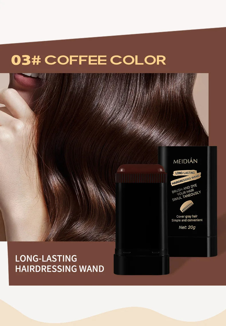 2-in-1 Hair Color Brush & Comb - Instant Gray Coverage, On-The-Go Root Touch Up, Washable Temporary Black Dye for Men/Women Viralgem Store