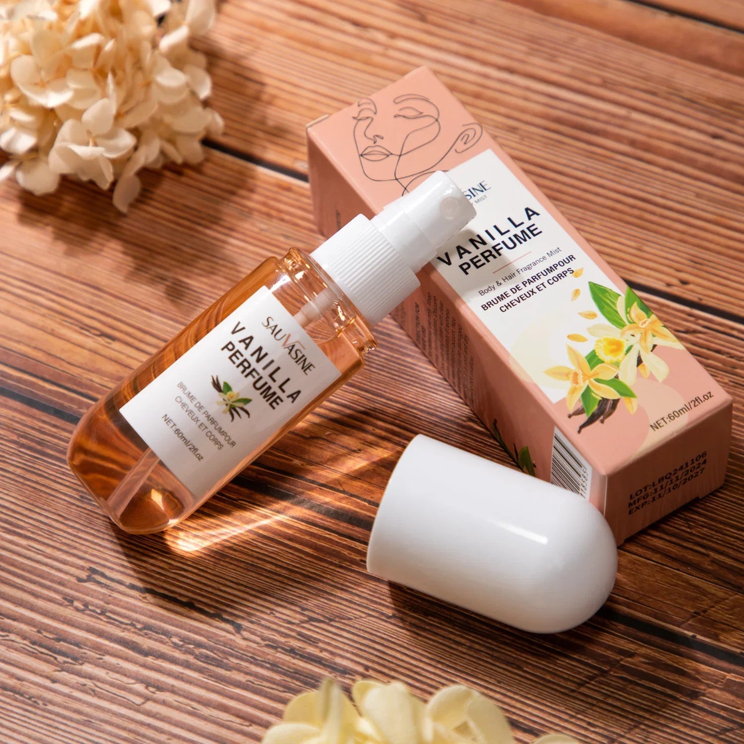 Vanilla Skin Body Mist Vanilla Skin Perfume Hair and Body Mist for Women & Men Long-Lasting Fragrance Body Spray(2.03Fl Oz) Viralgem Store