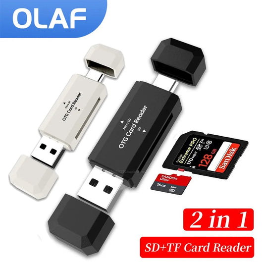 Type C SD TF Card Reader 2 in 1 USB 2.0 Card Reader for PC Laptop Accessories High Speed Smart Memory Cardreader SD Card Adapter Viralgem Store