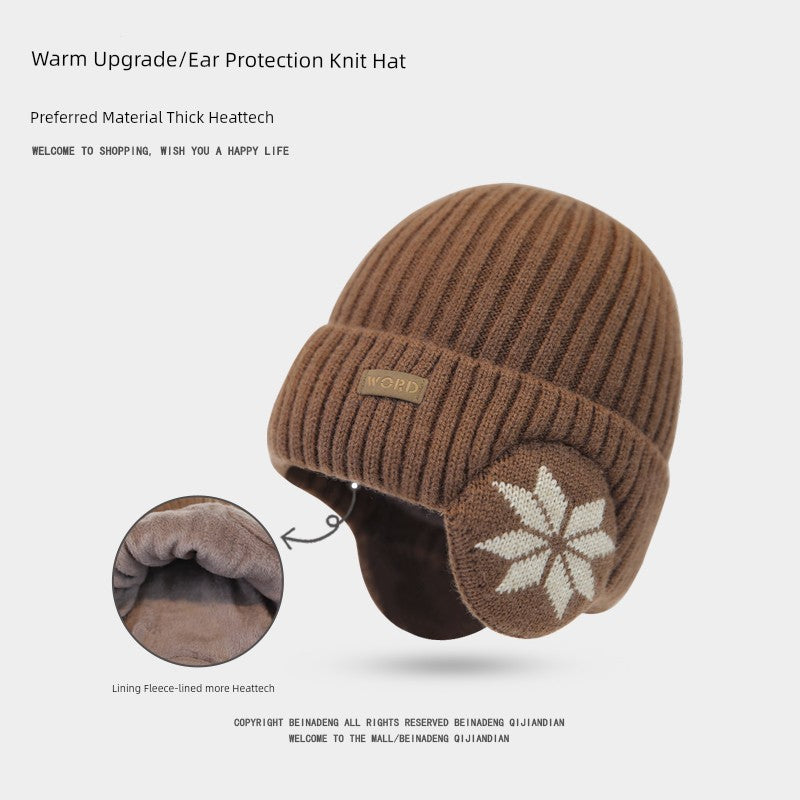 Winter Heattech Male Fleece-lined Thickened Cold Protection Cycling Hat