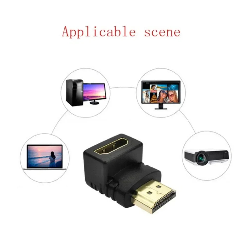 4K Adapter HDMI-compatible 90 Degree Right-angle Adapter HDMI 270 Degree HDMI Male To Female HDMI Elbow Connector Converter