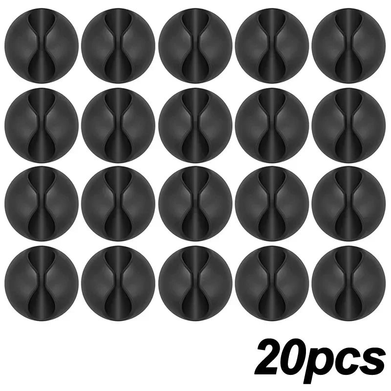 5/50Pcs Mini Cable Winder Organizer USB Charging Cable Clips Desk Tidy Organiser Wire Cord Holder Protectors In Home Office Car Viralgem Store