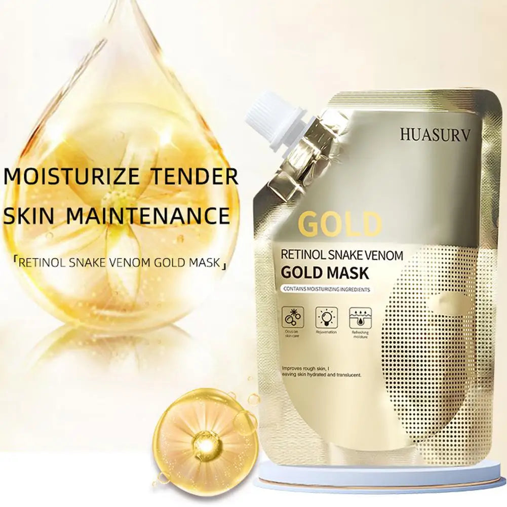 2pcs*100g Moisturizing Retinol Snake Venom Peptide Gold Mask Moisturizing Firmness Brighten Facial Mask Oil Control Skin Care Viralgem Store