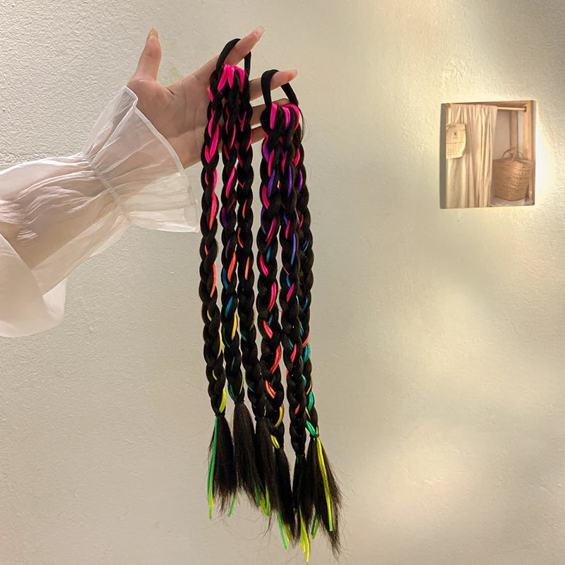 AISHG 1Pcs Synthetic Bubble Twist Ponytail For Women Elastic Twist Braid Rope Rubber Band Natural Lantern Girls Hair Accessories