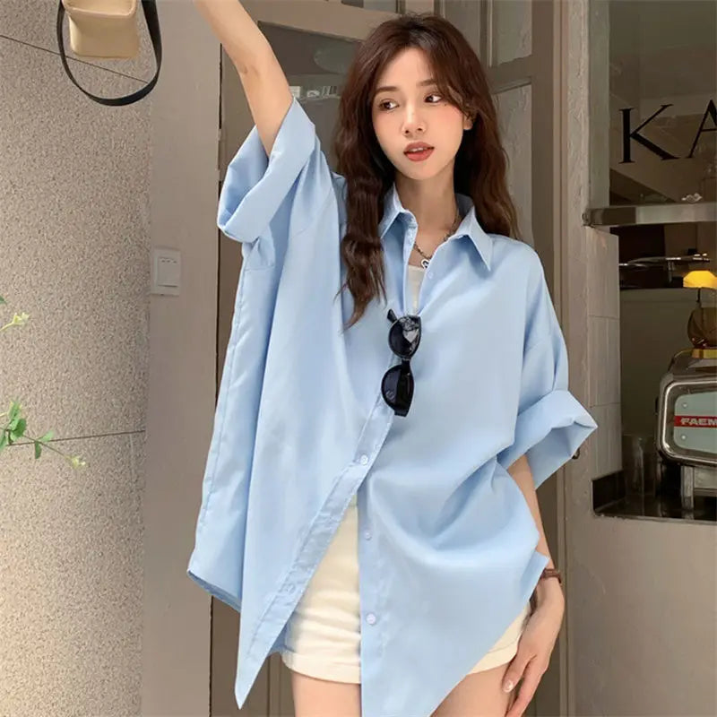 XEJ Elegant and Youth Woman Blouses Oversize Shirts Woman Summer Women's Clothing Spring 2022 Short Hand Shirt Youth Blouses