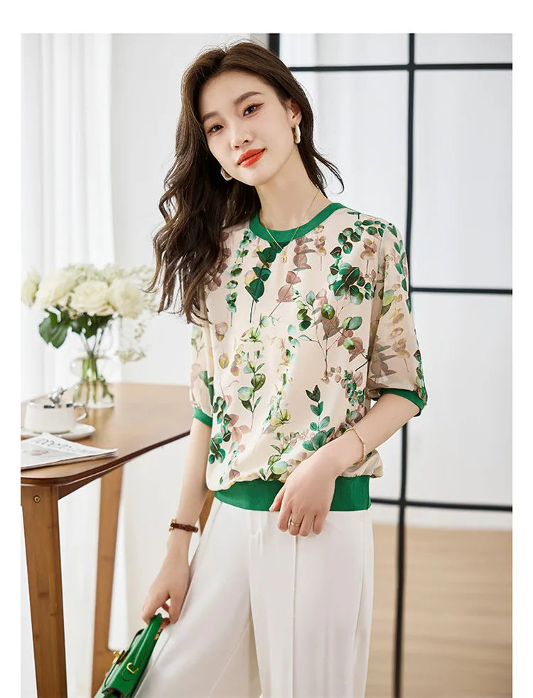 Trendy Ladies' Unique Design Short Sleeve T-shirts Fashion Print Tees for Women Cool Summer Daily T-shirts Casual Top