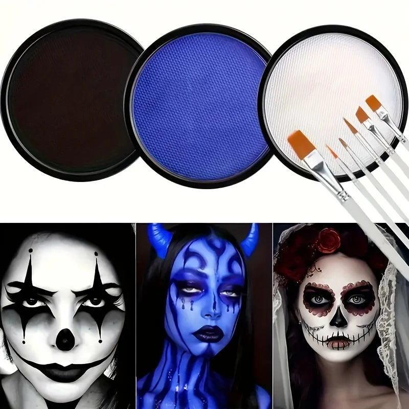 30G Water Solubility Monochromatic Body Paint Black And White Makeup Face Paint Halloween Party Waterproof Makeup Body Painting