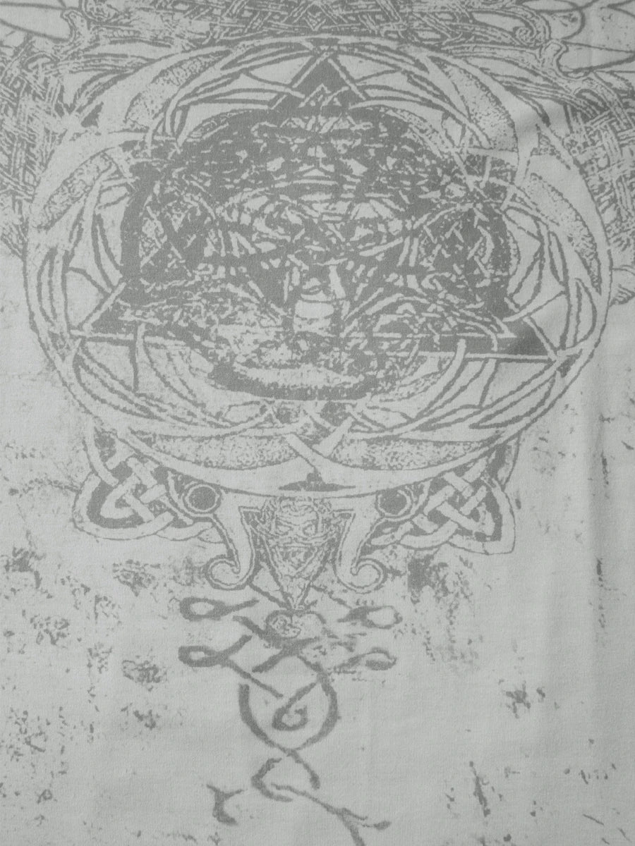 y2k Grunge Crop Top Women Summer Gothic Star Print Round Neck Short Sleeve T Shirt 2000s Cybercore Clothes Streetwear