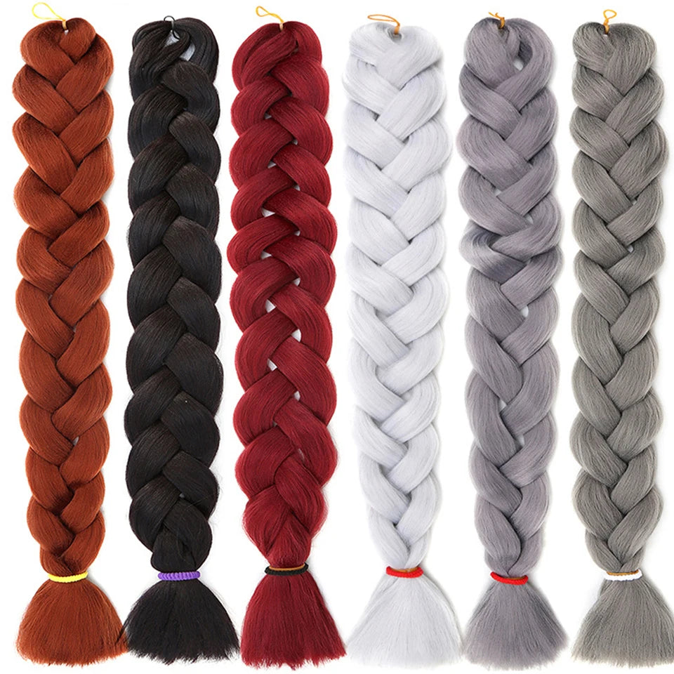 82 Inch Jumbo Braiding Hair Synthetic Xpression Braids Crochet Hair Extensions 165g  Pre Stretched Braid Wholesale For Women