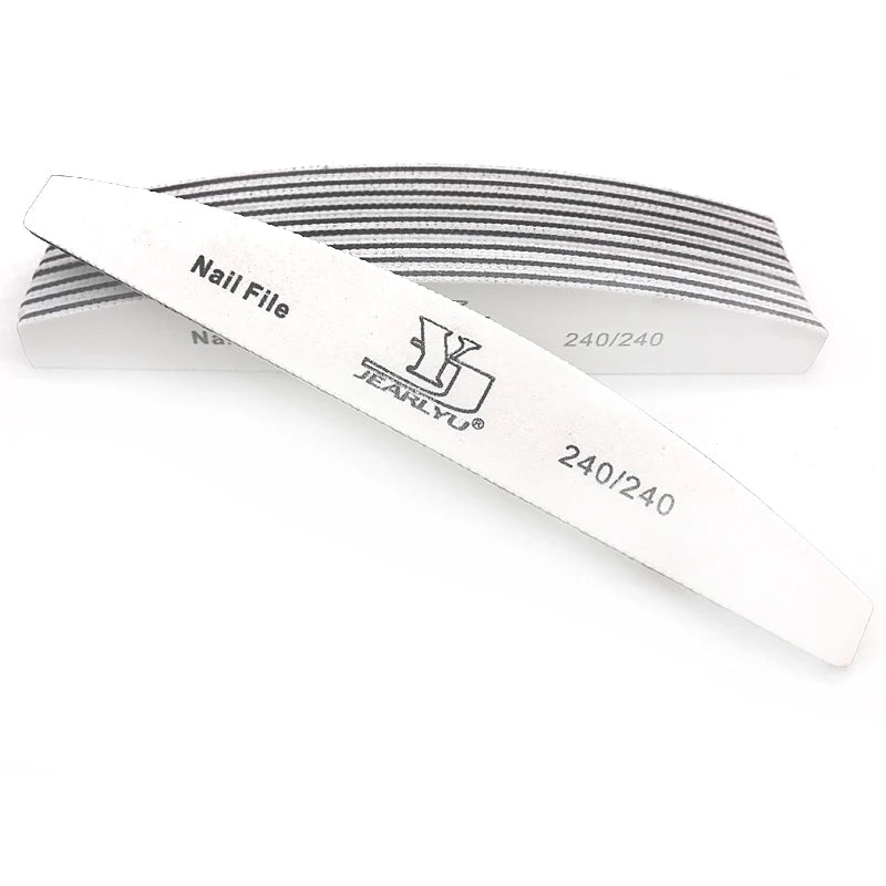 5Pcs/Lot Nail File Mix Color Limas 80/100/150/180/240 Grit Professional Sandpaper Cuticle Remover Buffer Files Manicure Tool Set Viralgem Store