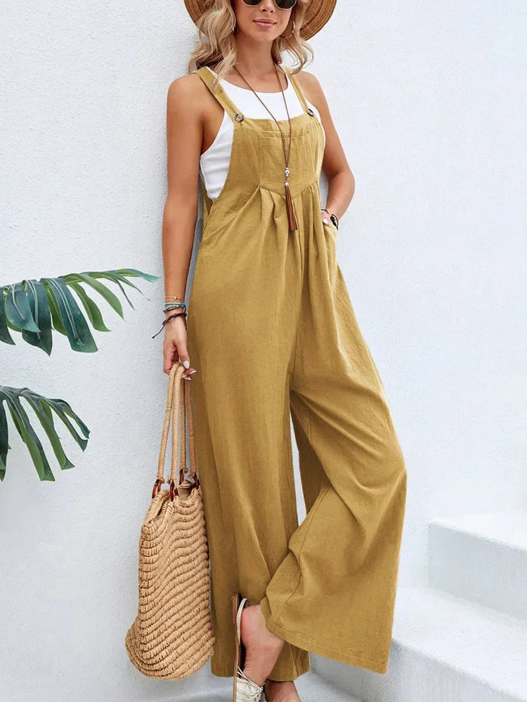 Women Loose Fit Fashion Overalls Wide Leg Baggy Bib Overalls Jumpsuit Dungarees Summer Jumpsuit Casual Elegant Overalls Summer Viralgem Store