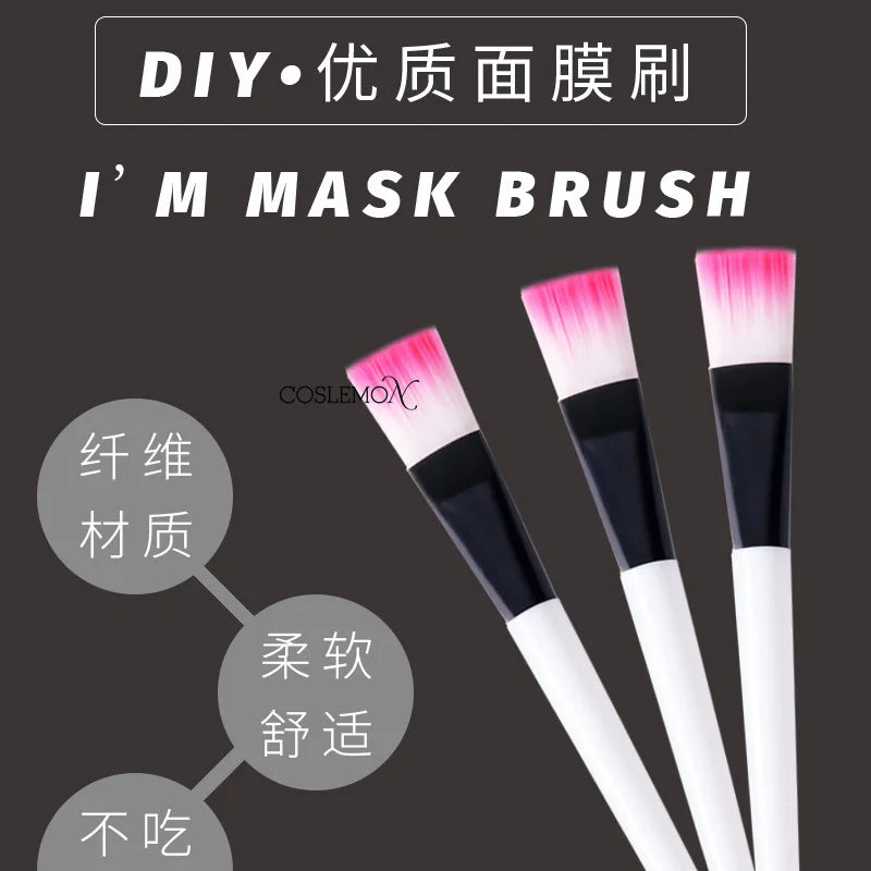 1/3/6pcs Face Skin Care Tools Mask Mud Mixing Brush White Acrylic Handle Fiber Hair Cosmetic Applicator DIY Beauty Tools