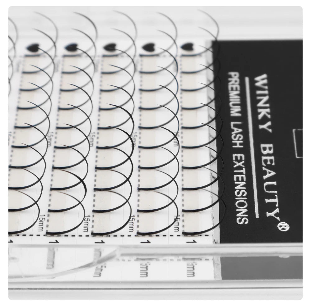 winky beauty 12Rows A/M Shape Spikes Lashes Individual Wispy Premade Fans Eyelash Extension Self-Grafting Makeup False Eyelashes Viralgem Store