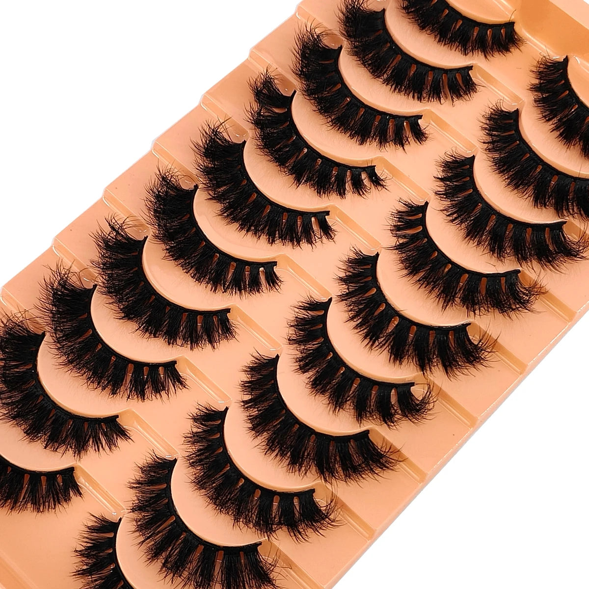 10 Pairs 3D Faux Mink Lashes Fluffy Soft Beauty Wispy Natural Short False Eyelashes Curly lashes Makeup Classic Thick eyelashes