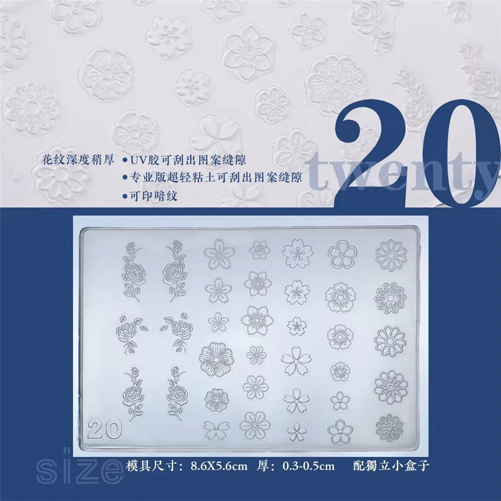 1pc Sweater Knitting Lace 3D Acrylic Mold Nail Art Decoration Nails DIY Design Silicone  Nail Art Template Nail  Mold