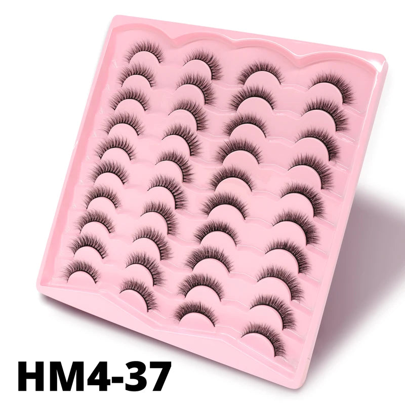 2 Style 20 Pairs Eyelash 3D Natural Mink False Eyelashes Makeup Fake Eye Lashes Faux Cilios Make Up Beauty Tools Wholesale