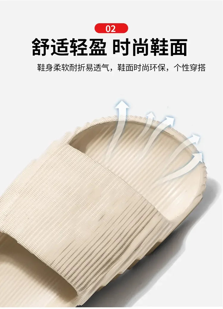 Summer EVA Slippers for Women Men Fashion Beach Sandals Soft Sole Platform Slides Outdoor Toe Open Shoes Unisex Size 29-46