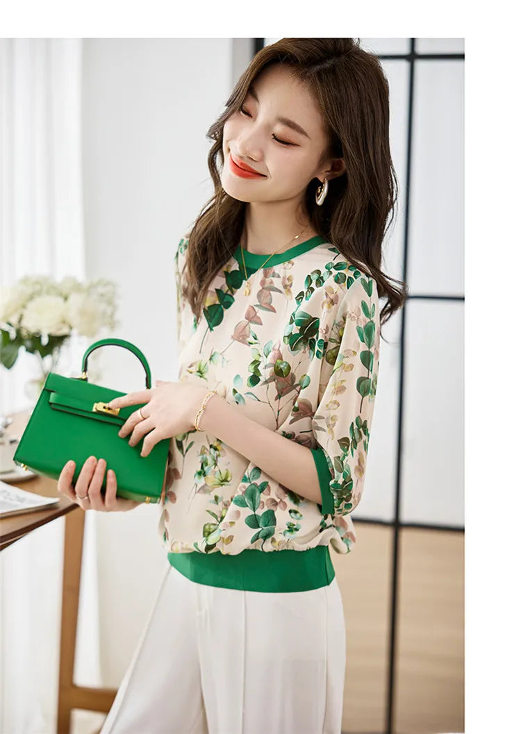 Trendy Ladies' Unique Design Short Sleeve T-shirts Fashion Print Tees for Women Cool Summer Daily T-shirts Casual Top