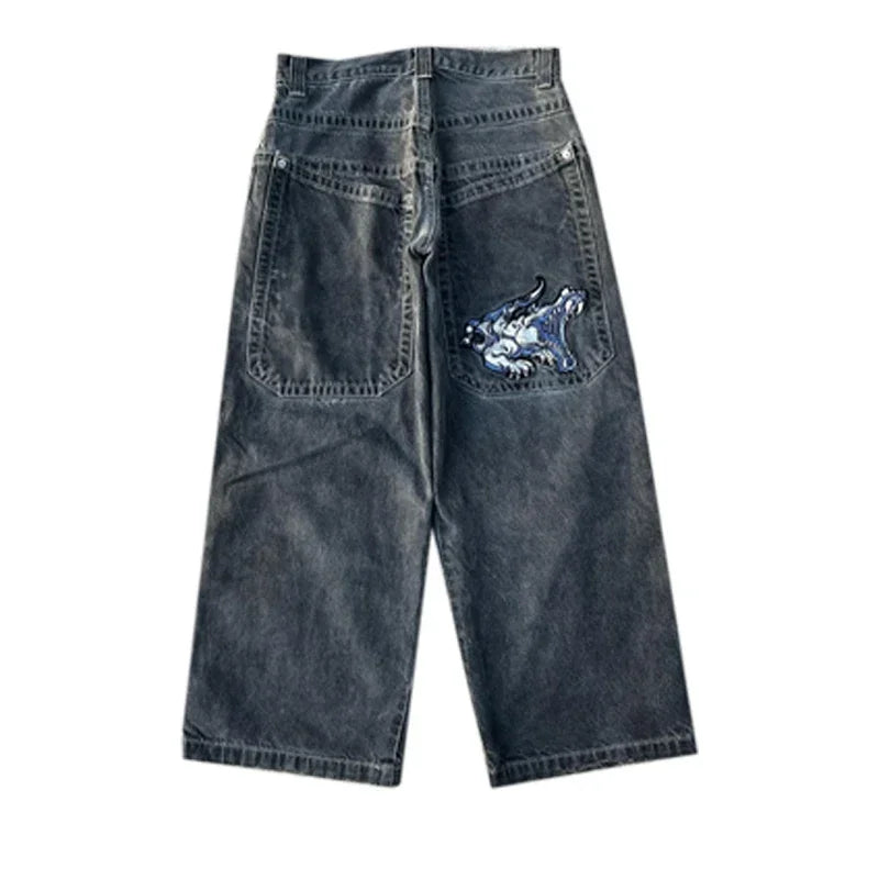 Y2K Jeans men vintage Embroidered Pattern American high quality Baggy jeans Hip Hop Harajuku streetwear men women wide leg jeans Viralgem Store