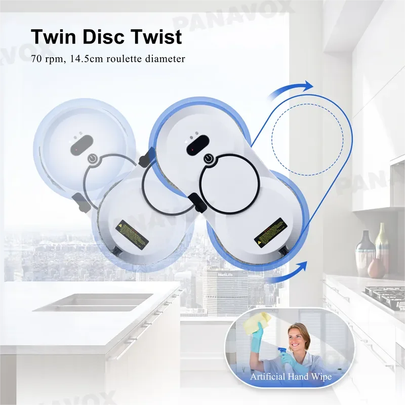 5600pa Window Cleaning Robot Household Intelligent Vacuum Remote Control Anti Fall Electric Window Washer Glass Cleaner Viralgem Store