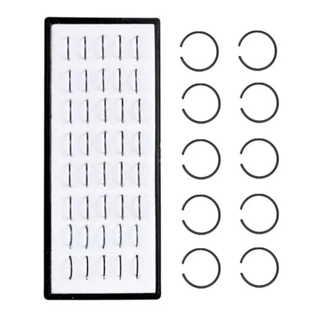 40/60Pcs Straight Nose Stud Curved Pack Crystal Nose Ring Set Stud Lot Nariz Nase Pircing Nose Ring Set Bend Piercing Non-Pack