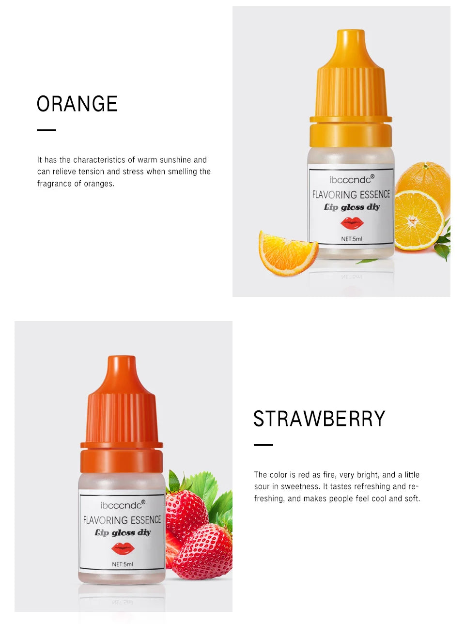 5ML Natural Flavor Chocolate Fruit Essence for Handmade Cosmetic Lip Gloss Lipgloss DIY Safe Fragrance Flavoring Essential