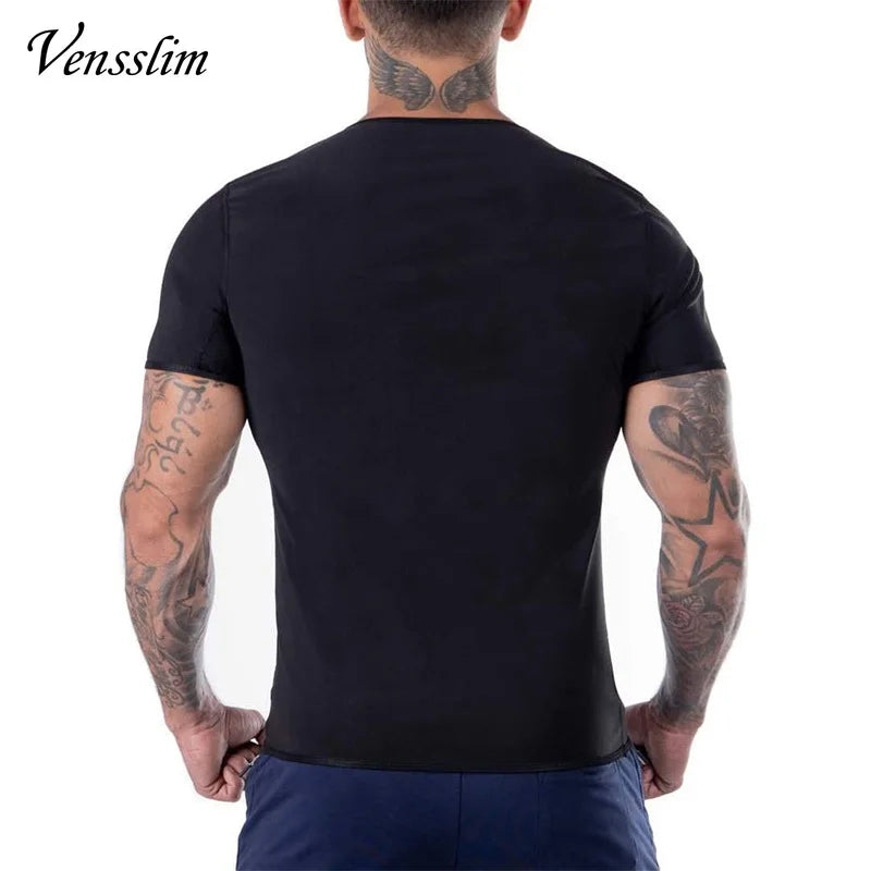 Vensslim Men’s Sauna Suit Sweat Heat Trapping Workout Fat Burner Vest Slimming Body Shaper Tank Top Waist Trainer Fitness Corset Viralgem Store